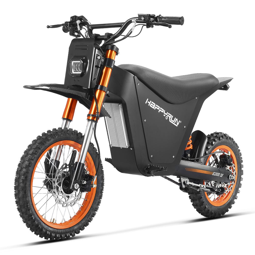 HappyRun | G300 SE Off-Road Electric Dirt Bike 4500W Mid-Drive Orange - Recreational Off-Road Use Only