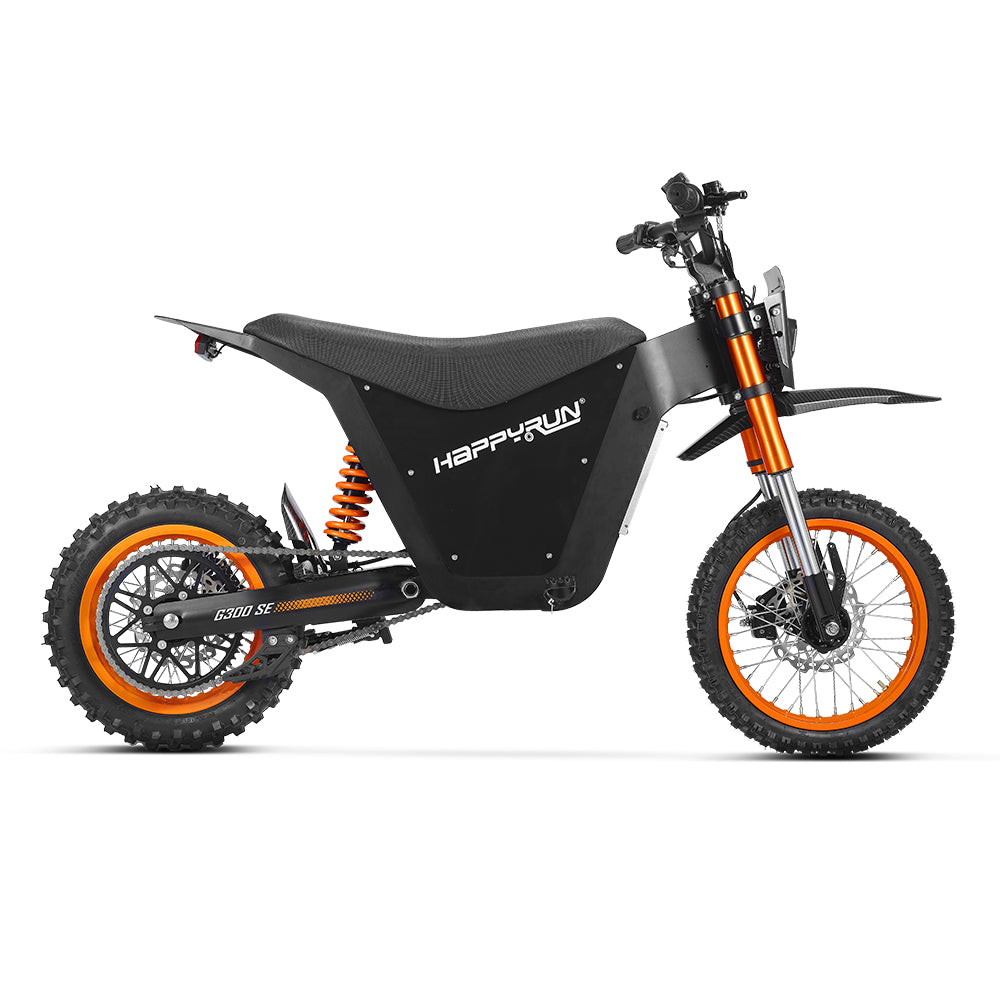 HappyRun | G300 SE Off-Road Electric Dirt Bike 4500W Mid-Drive Orange - Recreational Off-Road Use Only