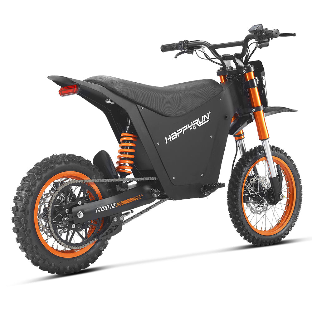 HappyRun | G300 SE Off-Road Electric Dirt Bike 4500W Mid-Drive Orange - Recreational Off-Road Use Only