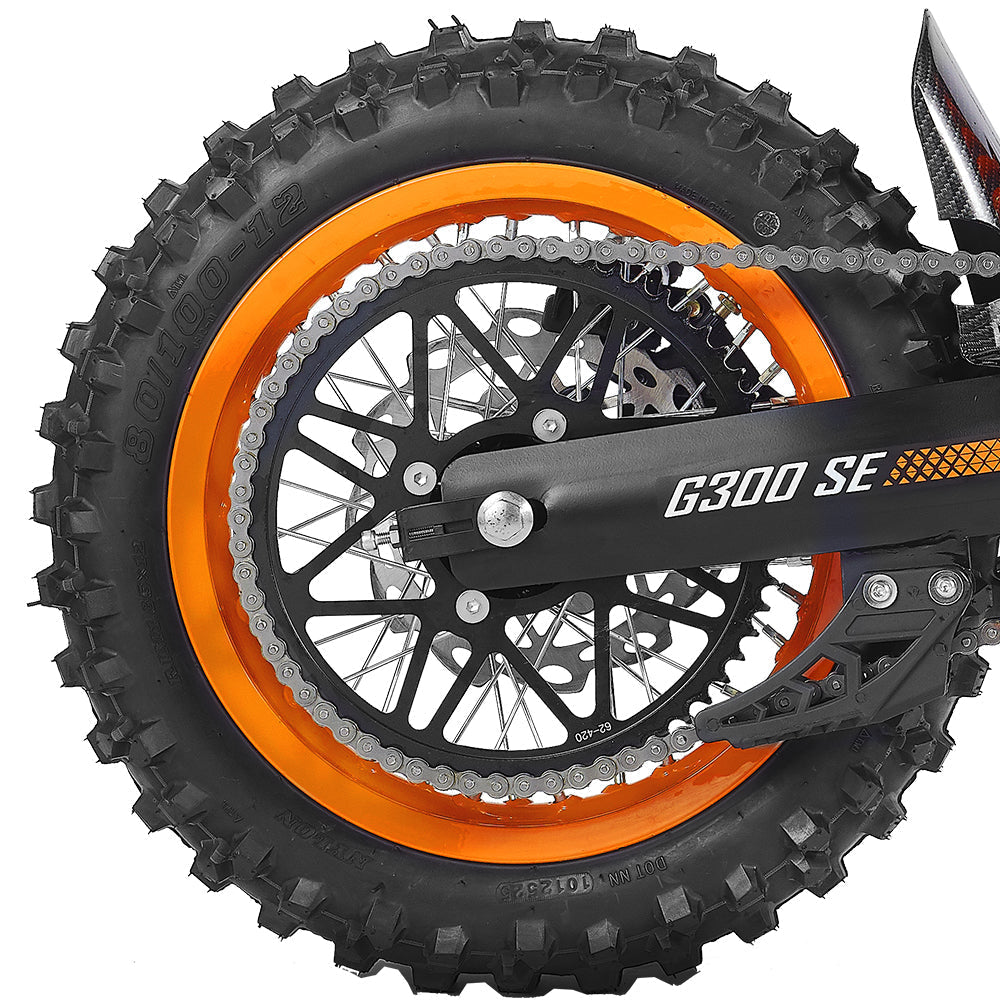 HappyRun | G300 SE Off-Road Electric Dirt Bike 4500W Mid-Drive Orange - Recreational Off-Road Use Only