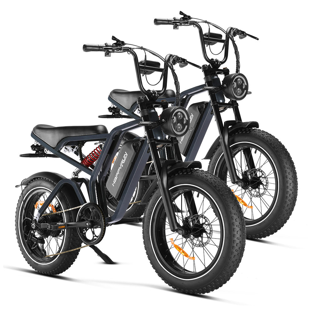HappyRun | G60 Pro Moped-Style Electric Bike 1000W Fat Tire Off-Road