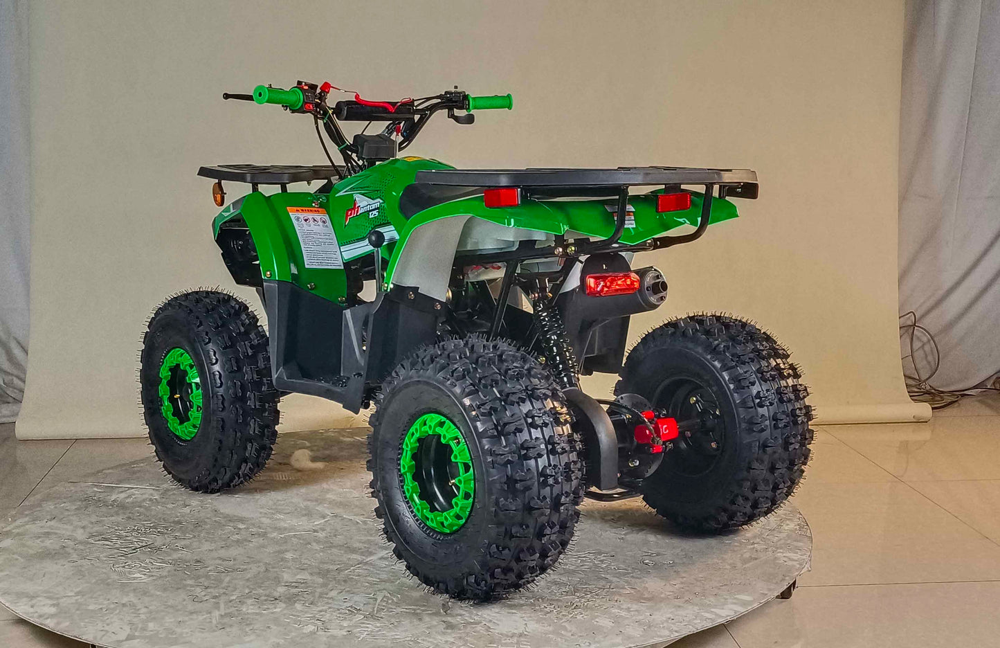 Vitacci Phantom 125cc, Mid Size ATV 12 and up, Automatic Transmission with Reverse, PZ20 Carb,Electric Start, 4 Stroke, LED Head Lights, Throttle limiter