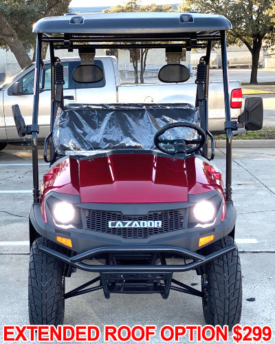 Gas Golf Cart UTV Hybrid Linhai Big Hammer 200 GVX Side by Side UTV With Custom Rims/Tires & Extended Version - With Extended Roof