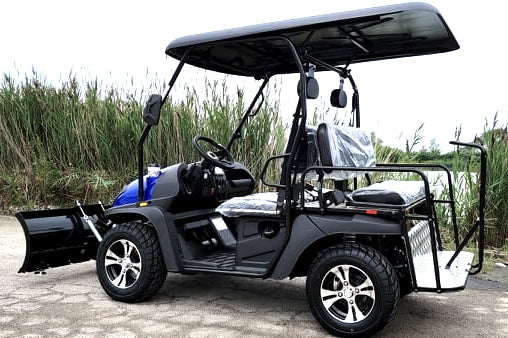 200cc UTV With Snow Plow ATV Gas Golf Cart Utility Vehicle Snow Master GVX - BLUE