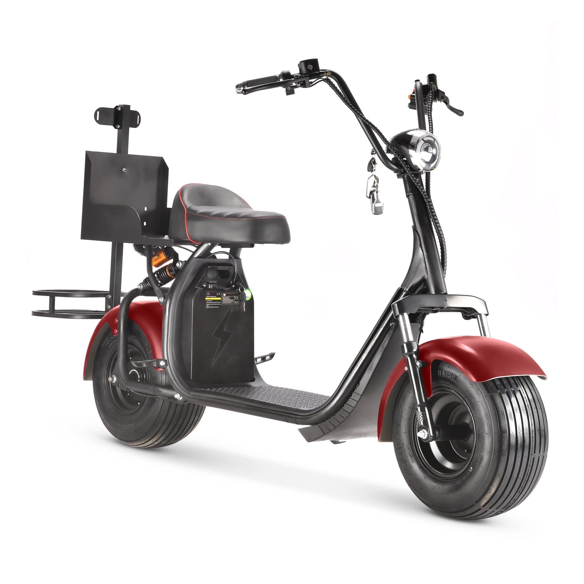 SoverSky X7 Electric Golf Course Scooter 2000W Fat Tire Black - Private Course Use Only