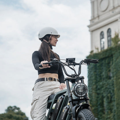 Cycrown CycHunter/CycHunter 2.0 -  48V 13Ah 1000W/1500W peak Class 3 Moped-Style Electric Bike - Full Suspension, Shimano 7-Speed - 100% Financing Available!