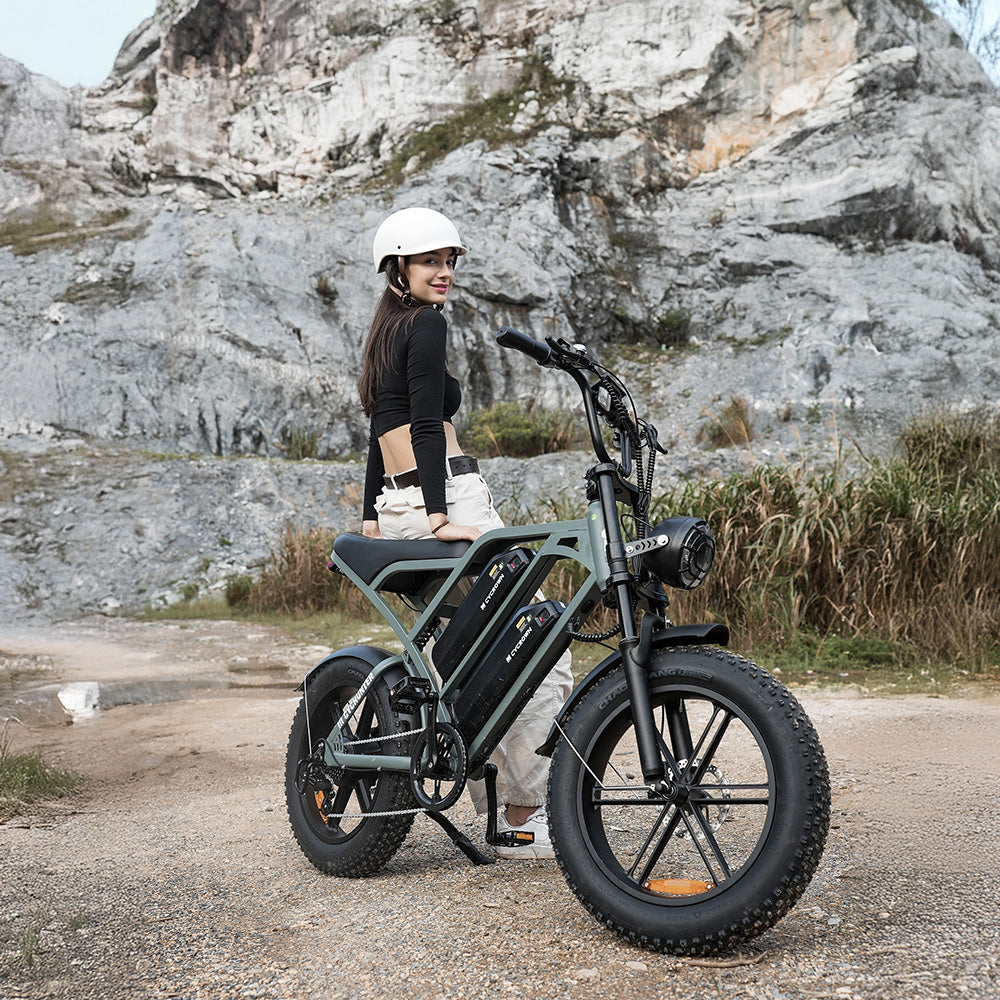 Cycrown CycHunter/CycHunter 2.0 -  48V 13Ah 1000W/1500W peak Class 3 Moped-Style Electric Bike - Full Suspension, Shimano 7-Speed - 100% Financing Available!