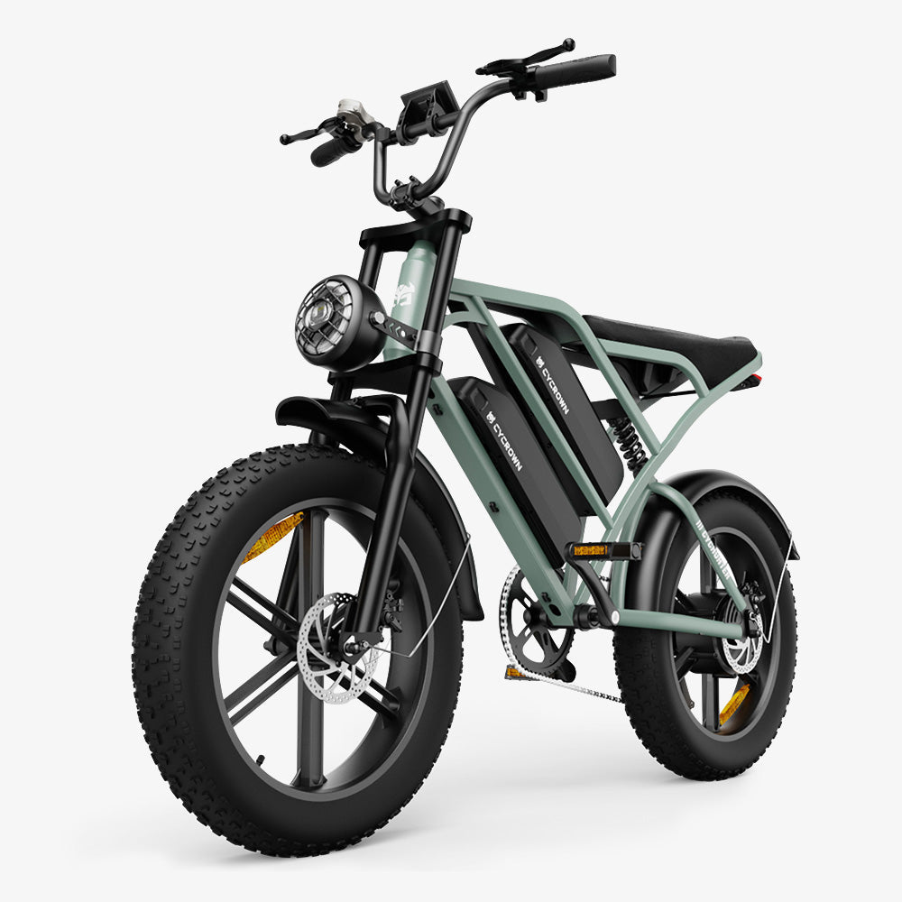 Cycrown CycHunter/CycHunter 2.0 -  48V 13Ah 1000W/1500W peak Class 3 Moped-Style Electric Bike - Full Suspension, Shimano 7-Speed - 100% Financing Available!