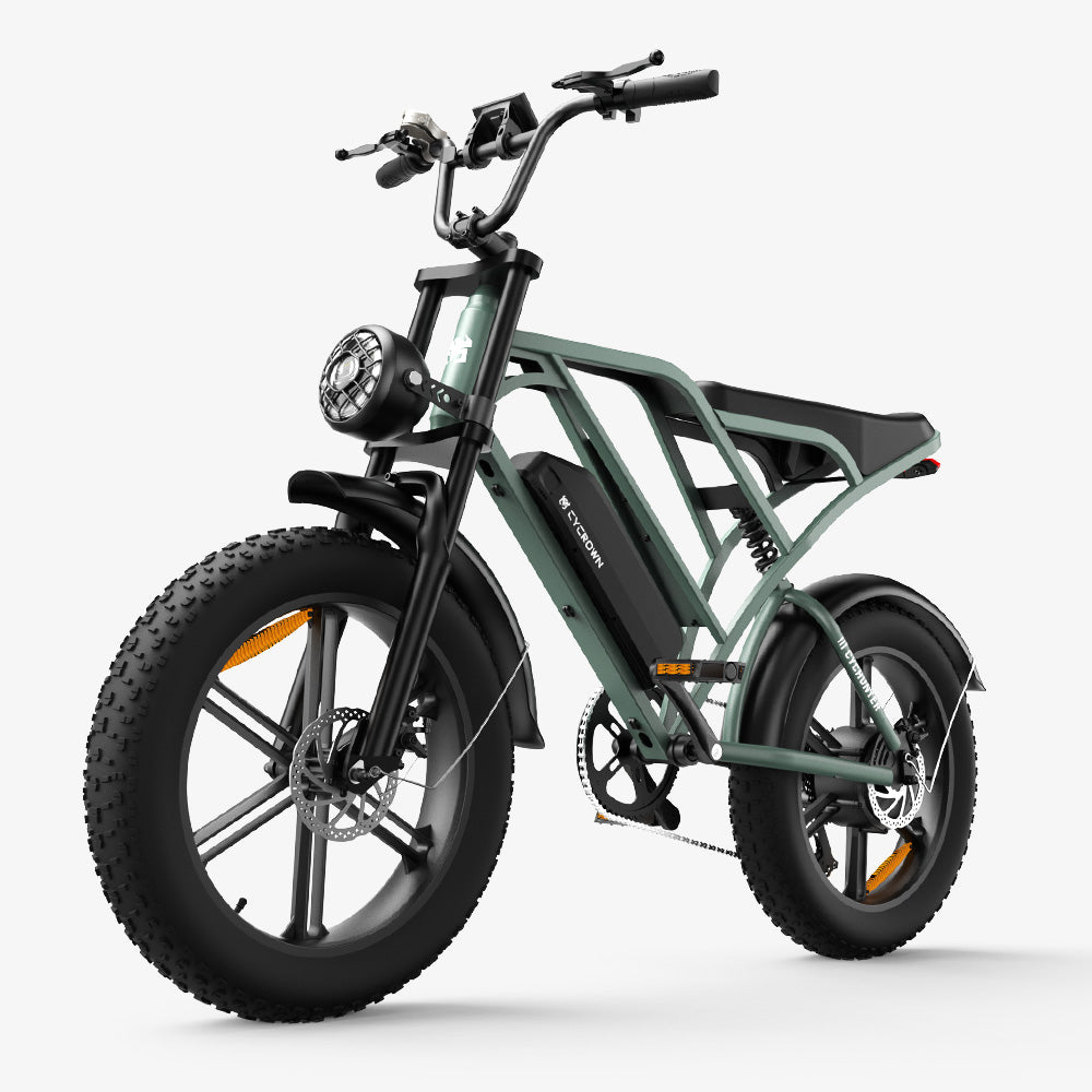 Cycrown CycHunter/CycHunter 2.0 -  48V 13Ah 1000W/1500W peak Class 3 Moped-Style Electric Bike - Full Suspension, Shimano 7-Speed - 100% Financing Available!