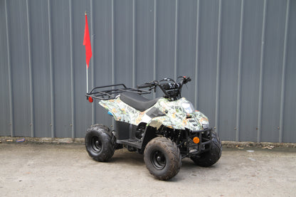 RPS Dinosaur ATV110-6S Youth Hunter Style ATV - 110cc, Automatic Transmission, Rear Rack, Electric Start, Thumb Throttle with Free Battery Charge, up to $49 value