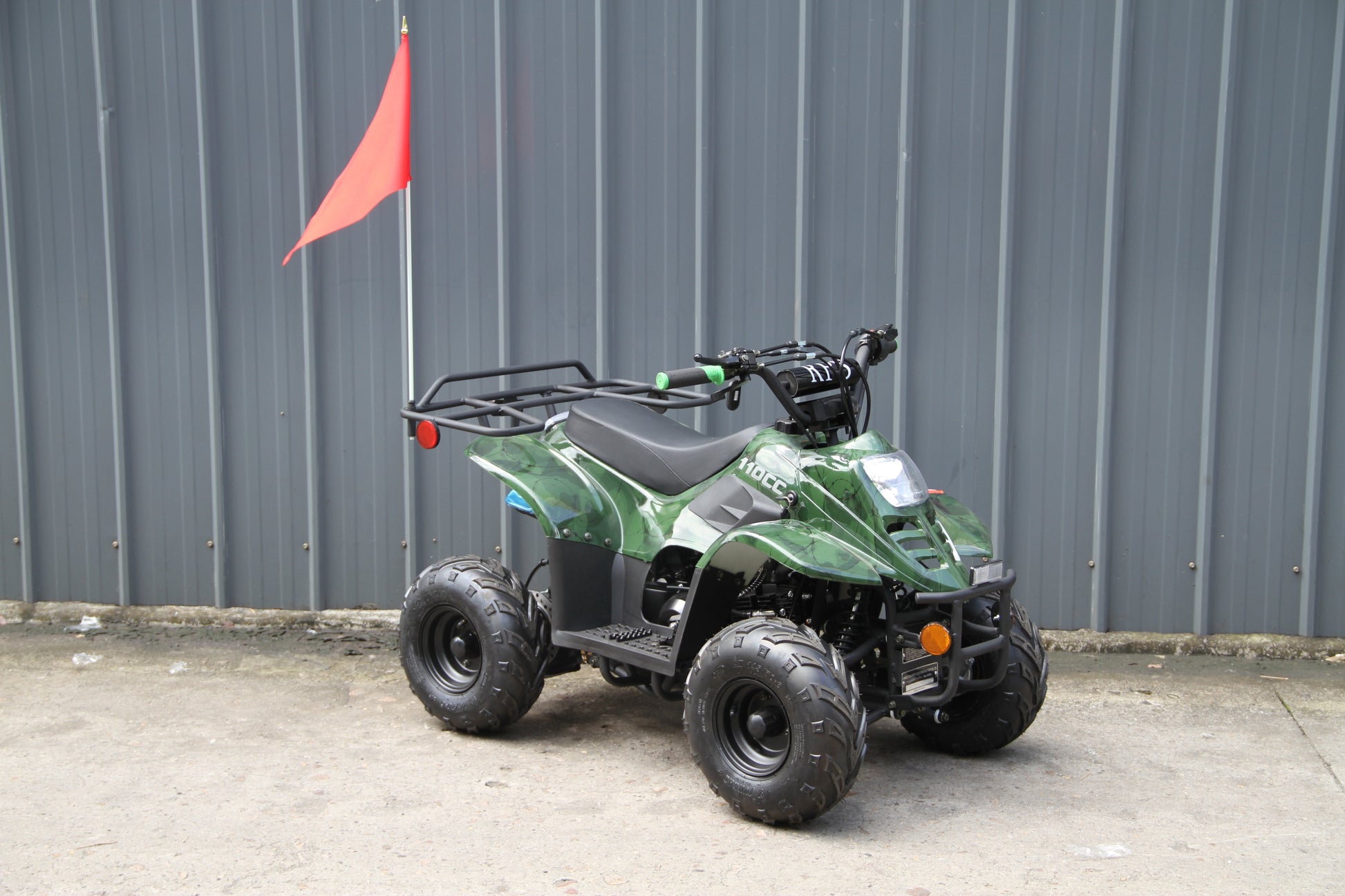RPS Dinosaur ATV110-6S Youth Hunter Style ATV - 110cc, Automatic Transmission, Rear Rack, Electric Start, Thumb Throttle with Free Battery Charge, up to $49 value