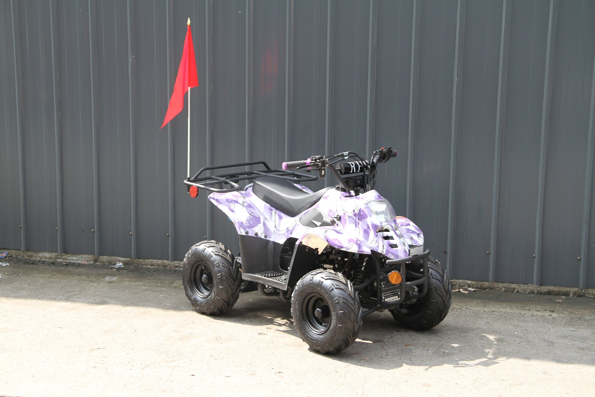 RPS Dinosaur ATV110-6S Youth Hunter Style ATV - 110cc, Automatic Transmission, Rear Rack, Electric Start, Thumb Throttle with Free Battery Charge, up to $49 value