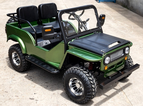 Mini Safari Jeep Mini Gas Golf Cart With 125cc Motor Lifted & Loaded - Jeep GR-2