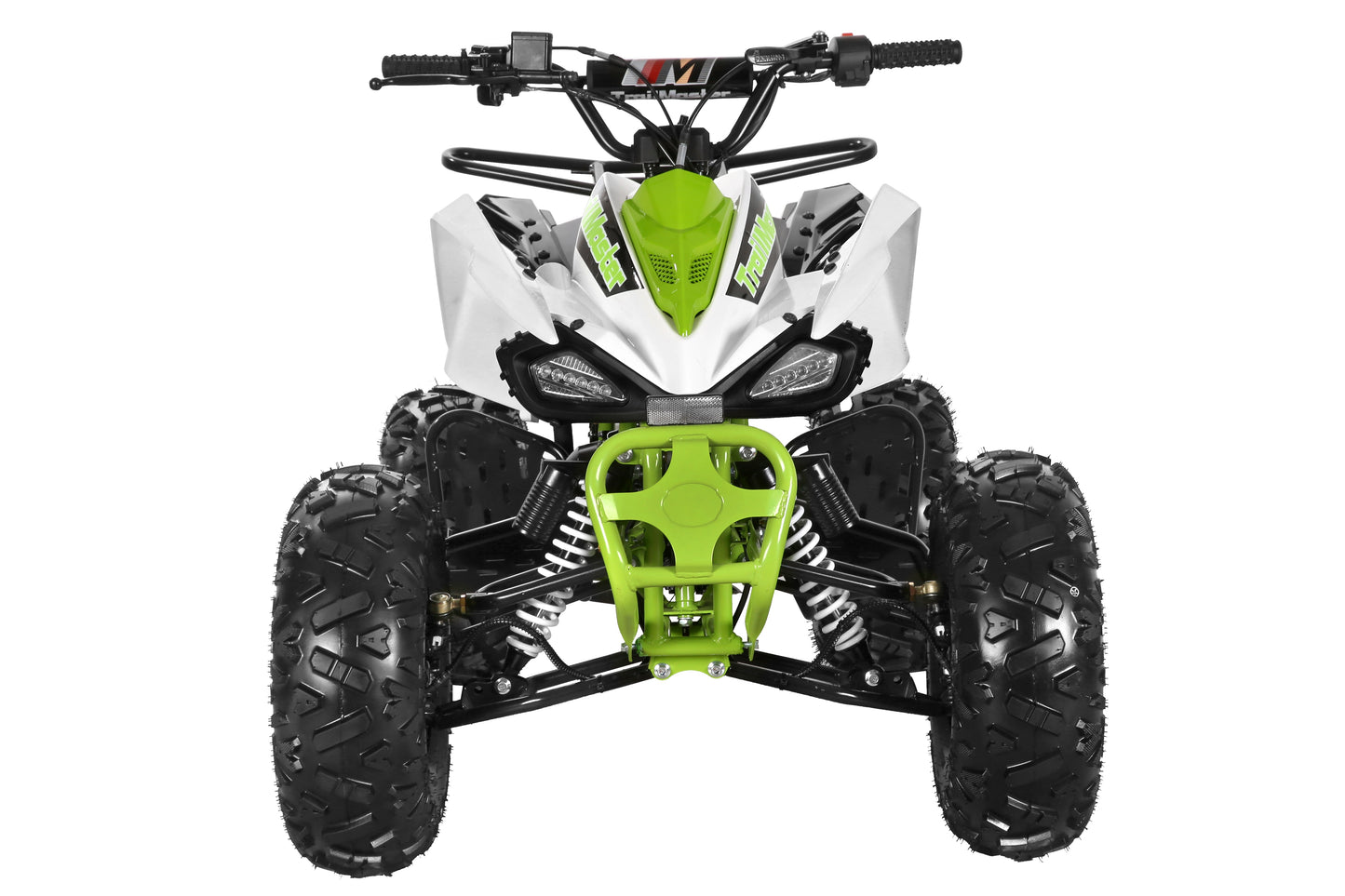Trailmaster K125, 8" Wheel ,Youth Sports style ATV, Automatic Trans, Reverse,  Color Matched suspension, Front and Rear Brakes, Throttle Control