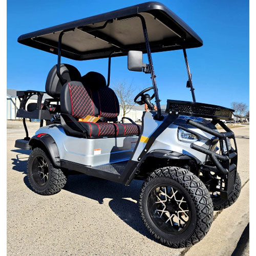 48V Electric Golf Cart 4 Seater Lifted Renegade Edition Utility Golf UTV Compare To Coleman Kandi 4p - Blue