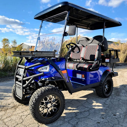 48V Electric Golf Cart 4 Seater Lifted Renegade Edition Utility Golf UTV Compare To Coleman Kandi 4p - Blue