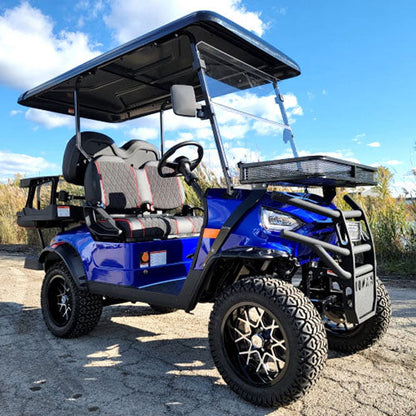 48V Electric Golf Cart 4 Seater Lifted Renegade Edition Utility Golf UTV Compare To Coleman Kandi 4p - Blue