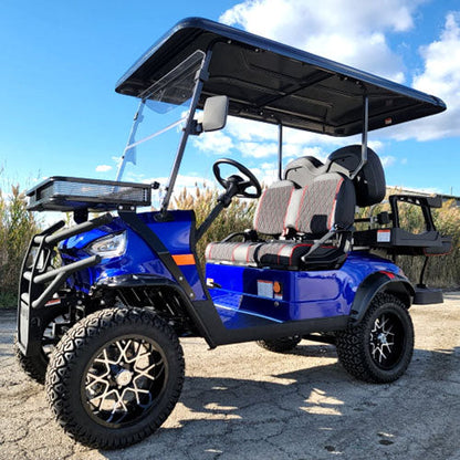 48V Electric Golf Cart 4 Seater Lifted Renegade Edition Utility Golf UTV Compare To Coleman Kandi 4p - Blue
