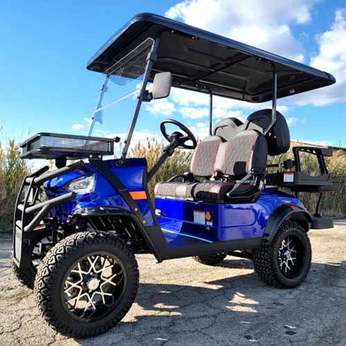 48V Electric Golf Cart 4 Seater Lifted Renegade Edition Utility Golf UTV Compare To Coleman Kandi 4p - White