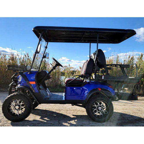 48V Electric Golf Cart 4 Seater Lifted Renegade Edition Utility Golf UTV Compare To Coleman Kandi 4p - Blue