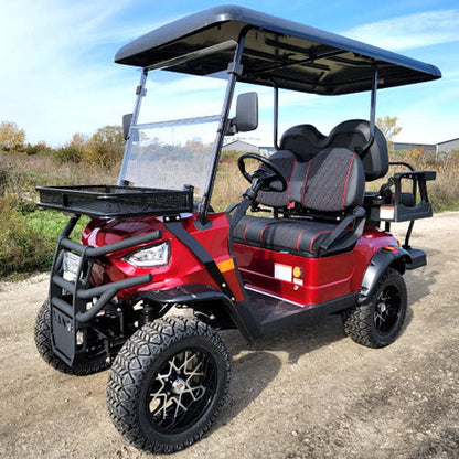 48V Electric Golf Cart 4 Seater Lifted Renegade Edition Utility Golf UTV Compare To Coleman Kandi 4p - Blue