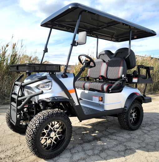 48V Electric Golf Cart 4 Seater Lifted Renegade Edition Utility Golf UTV - Silver