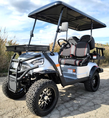 48V Electric Golf Cart 4 Seater Lifted Renegade Edition Utility Golf UTV - Silver