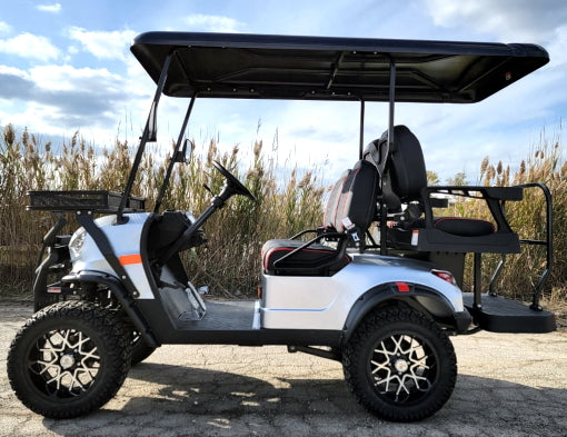 48V Electric Golf Cart 4 Seater Lifted Renegade Edition Utility Golf UTV - Silver