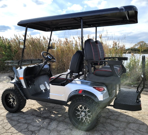 48V Electric Golf Cart 4 Seater Lifted Renegade Edition Utility Golf UTV - Silver