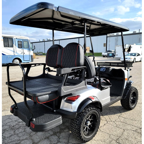 48V Electric Golf Cart 4 Seater Lifted Renegade Edition Utility Golf UTV Compare To Coleman Kandi 4p - Red
