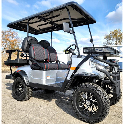 48V Electric Golf Cart 4 Seater Lifted Renegade Edition Utility Golf UTV Compare To Coleman Kandi 4p - Red