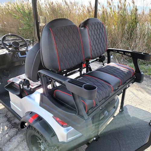 48V Electric Golf Cart 4 Seater Lifted Renegade Edition Utility Golf UTV Compare To Coleman Kandi 4p - Blue