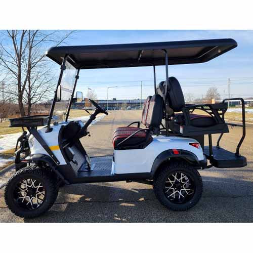 48V Electric Golf Cart 4 Seater Lifted Renegade Edition Utility Golf UTV Compare To Coleman Kandi 4p - White