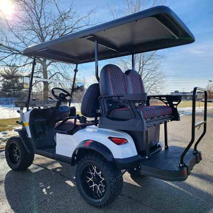 48V Electric Golf Cart 4 Seater Lifted Renegade Edition Utility Golf UTV Compare To Coleman Kandi 4p - White