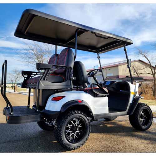 48V Electric Golf Cart 4 Seater Lifted Renegade Edition Utility Golf UTV Compare To Coleman Kandi 4p - White