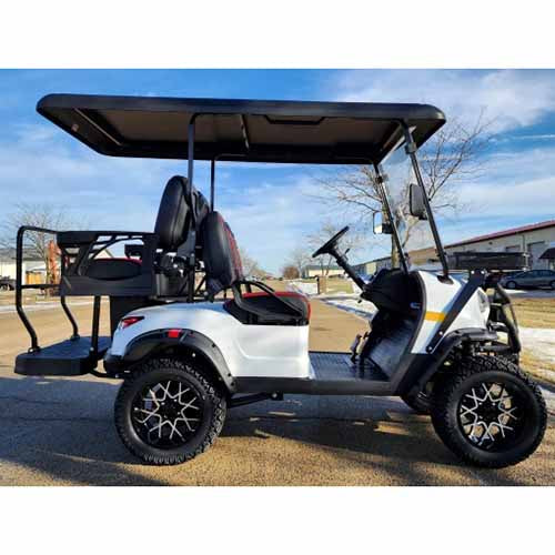 48V Electric Golf Cart 4 Seater Lifted Renegade Edition Utility Golf UTV Compare To Coleman Kandi 4p - White