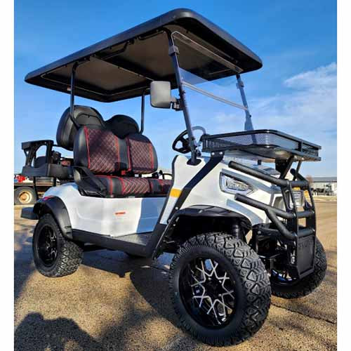 48V Electric Golf Cart 4 Seater Lifted Renegade Edition Utility Golf UTV Compare To Coleman Kandi 4p - White