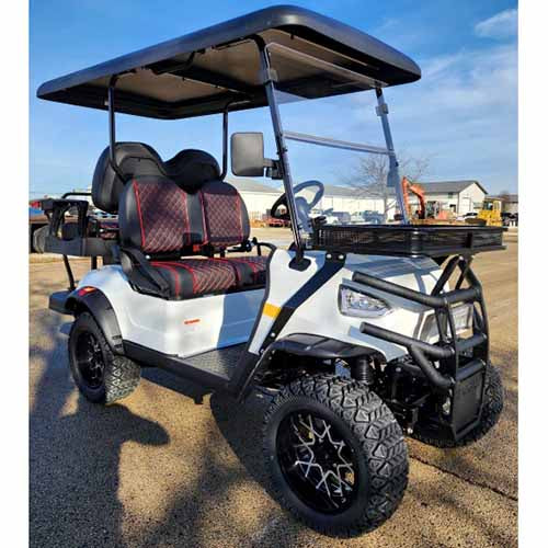 48V Electric Golf Cart 4 Seater Lifted Renegade Edition Utility Golf UTV Compare To Coleman Kandi 4p - White