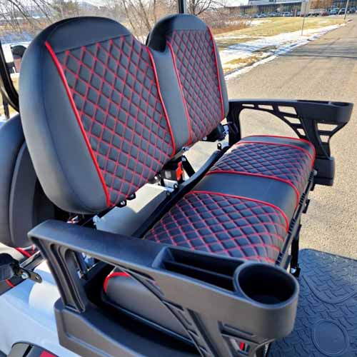 48V Electric Golf Cart 4 Seater Lifted Renegade Edition Utility Golf UTV Compare To Coleman Kandi 4p - White