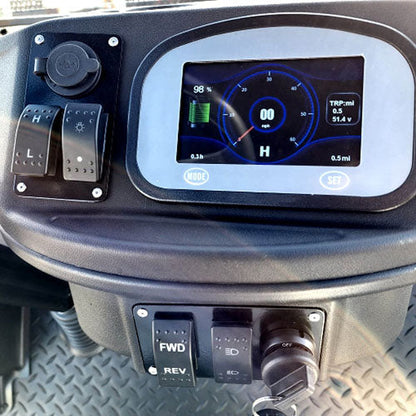 48V Electric Golf Cart 4 Seater Lifted Renegade Edition Utility Golf UTV Compare To Coleman Kandi 4p - Blue