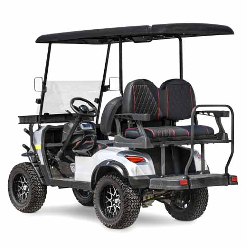 48V Electric Golf Cart 4 Seater Lifted Renegade Edition Utility Golf UTV Compare To Coleman Kandi 4p - White