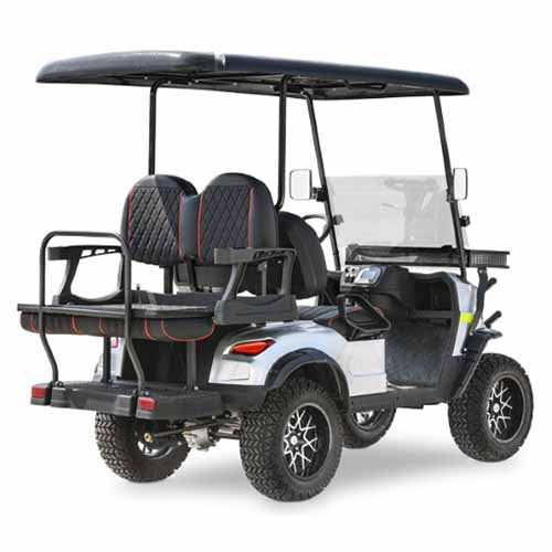 48V Electric Golf Cart 4 Seater Lifted Renegade Edition Utility Golf UTV Compare To Coleman Kandi 4p - White