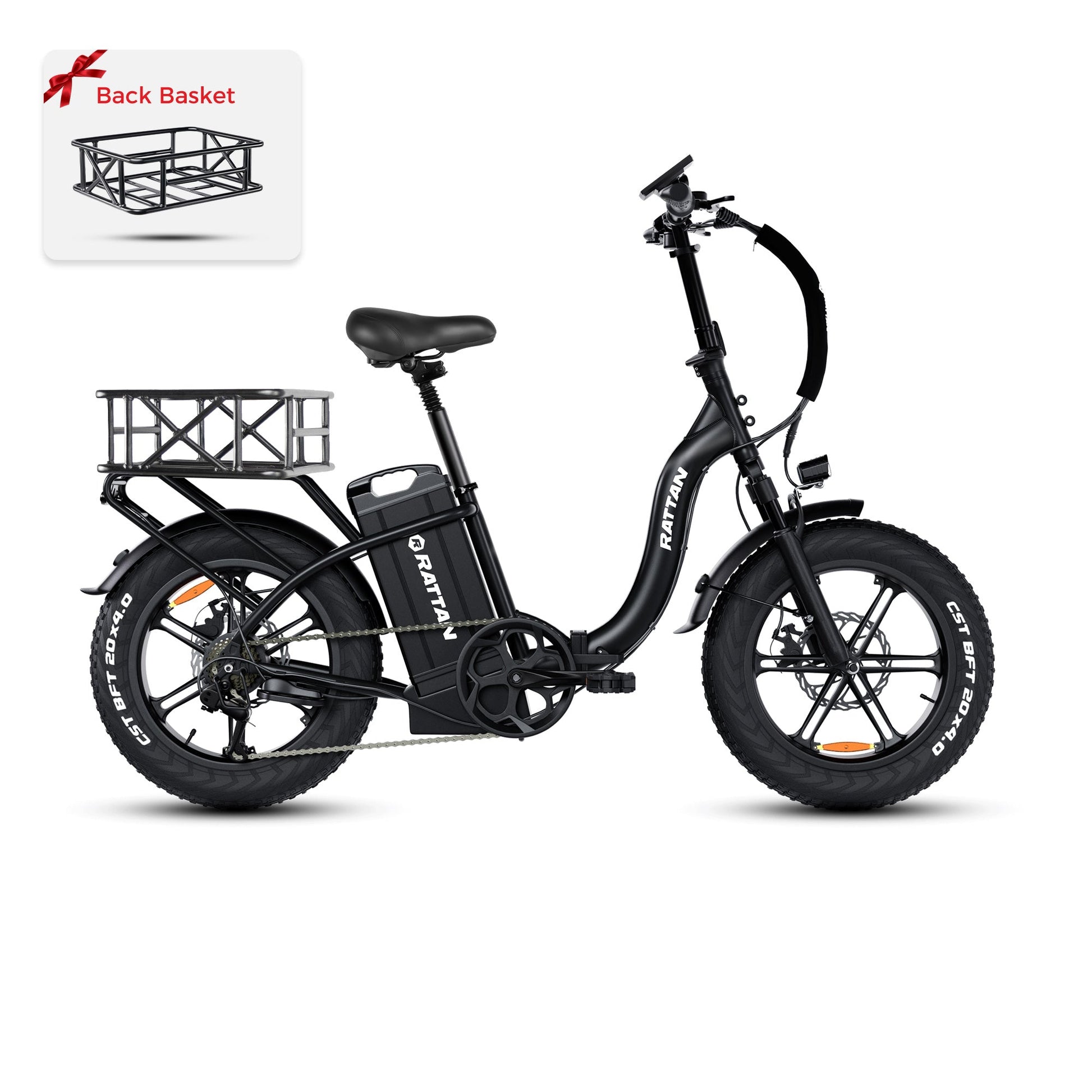 Rattan LF ULTRA 1000W 48V 40.5Ah Brushless Gear Hub Motor Full Suspension Fat Tire 4.0 Foldable 2-Seater Step-Through Electric Bike with Hydraulic Brakes and Max Range of 120 Miles! - 100% Financing Available! - Coming May 2026