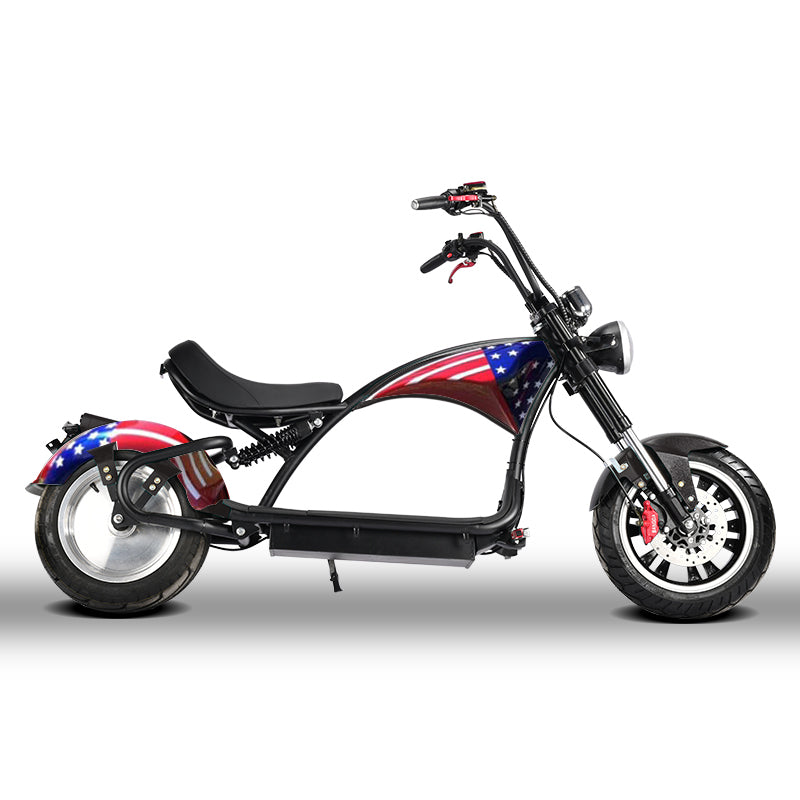 SoverSky | M3P Fat Tire Chopper Scooter | 3000W 60V 30Ah