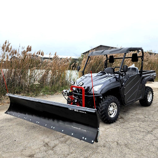 650cc Mammoth Comrade 4x4 UTV With Tuff Lift 84" Sidekick Snow Plow Hydraulic Up/Down L/R