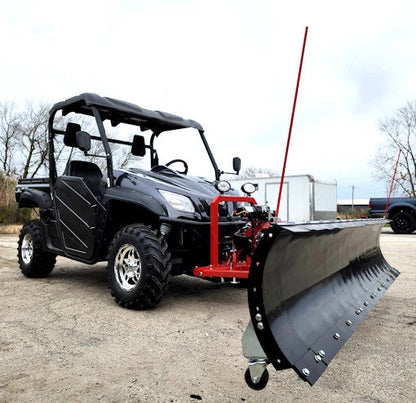 650cc Mammoth Comrade 4x4 UTV With Tuff Lift 84" Sidekick Snow Plow Hydraulic Up/Down L/R