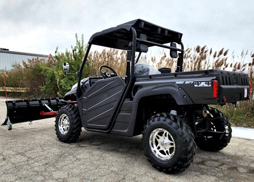 650cc Mammoth Comrade 4x4 UTV With Tuff Lift 84" Sidekick Snow Plow Hydraulic Up/Down L/R