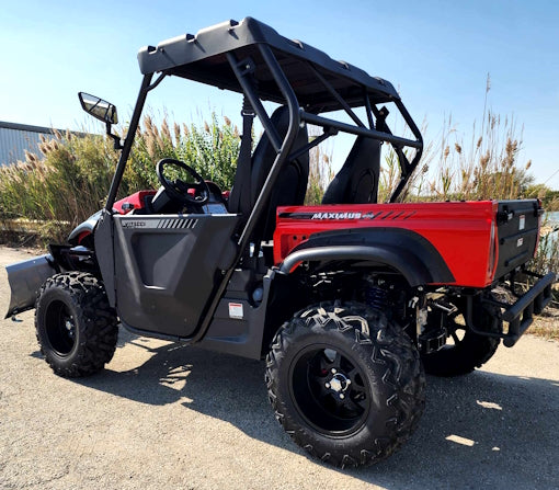 800cc Comrade Maximus 4x4 UTV 2 Seater Golf Cart Utility Vehicle EFI W/Dump & Plow - MAXIMUS 800CC - RED