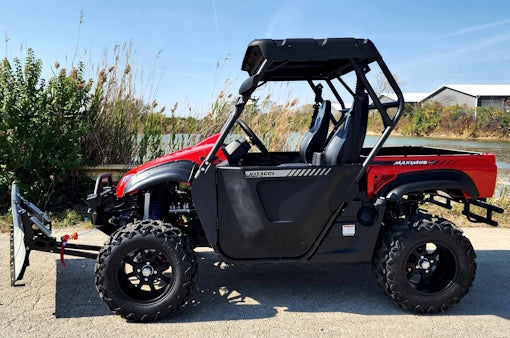 800cc Comrade Maximus 4x4 UTV 2 Seater Golf Cart Utility Vehicle EFI W/Dump & Plow - MAXIMUS 800CC - RED