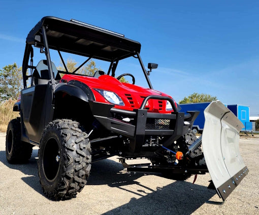 800cc Comrade Maximus 4x4 UTV 2 Seater Golf Cart Utility Vehicle EFI W/Dump & Plow - MAXIMUS 800CC - RED